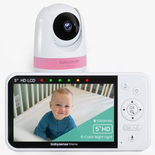Babysense | Babysense Prisma: Video Baby Monitor with 1 Camera, Non Wifi, Split Screen, Night Light and Sound Machine
