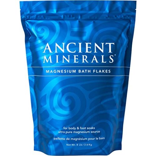 Ancient Minerals Magnesium Bath Flakes - Bathing Alternative to Epsom Salt - Soak in Natural Salts - High-Absorption Efficiency for Relaxation, Wellness & Muscle Relief - 8 lbs