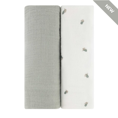 2 Pack Cotton Muslin Swaddle Blanket