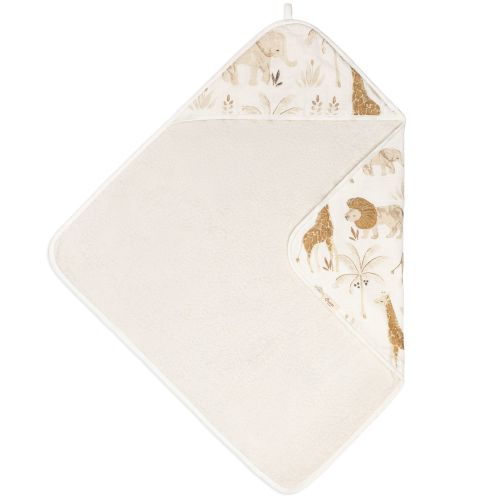 Kendi Baby Hooded Towel - Safari Pattern | Crane Baby