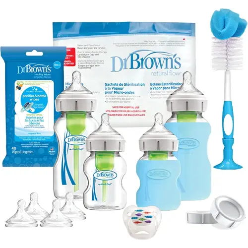Dr. Brown's Options + Wide-Neck Glass Baby Bottle Starter Set