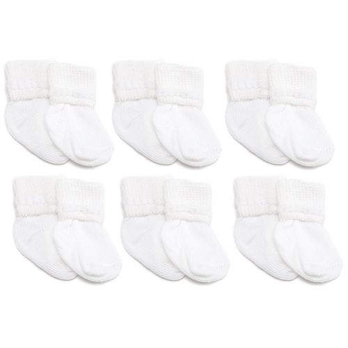 Jefferies Socks Rock-A-Bye Bootie, 6 Pack, White