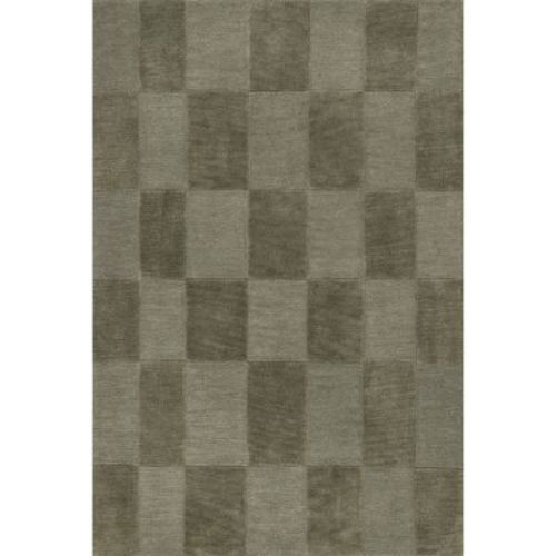 Emily Henderson X Rugs Usa - Gretchen Checked Wool Area Rug, 3' X 5', Elliot Olive