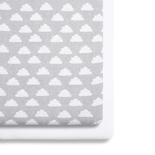 Snuz Twin Pack Sheets - Crib Cloud