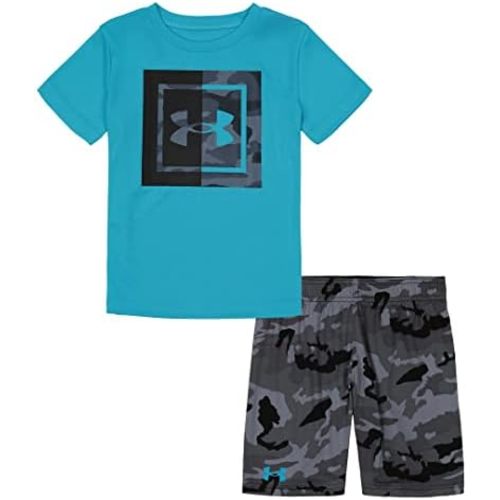 Under Armour Boys' Short Sleeve Tee and Short Set, Lightweight and Breathable