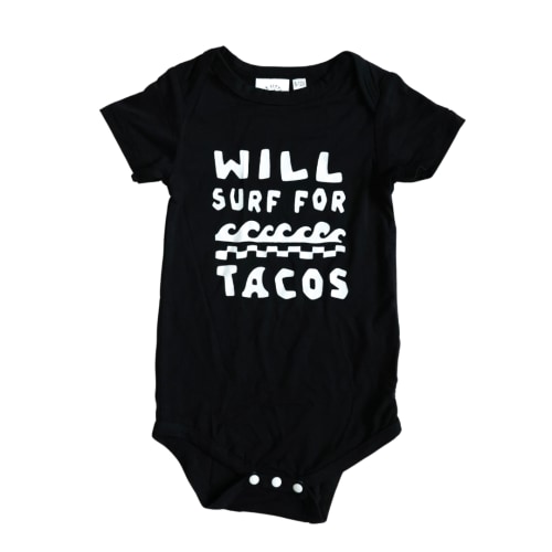 Will Surf For Tacos Bamboo Onesie