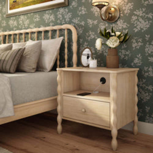 Lind Nightstand with Charging Station – Plank+Beam