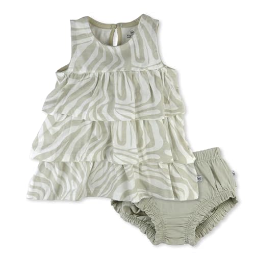 HonestBaby Multipack Short Romper Sets and Dresses 100% Organic Cotton for Infant Baby and Toddler Boys, Girls, Unisex