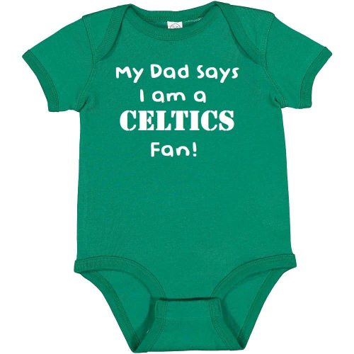 Campus Originals My Dad Says I am a Boston Basketball Fan Cute Baby Bodysuit Shower Gift