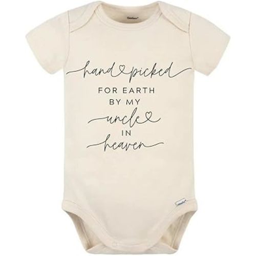 Handpicked for Earth by my Uncle in Heaven Bodysuit, Sweet Pregnancy Announcement, 0-3 Month