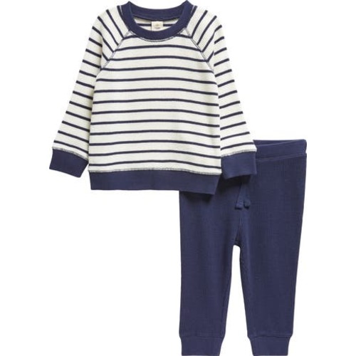 Long Sleeve Waffle Knit Cotton Top & Joggers Set, 24M