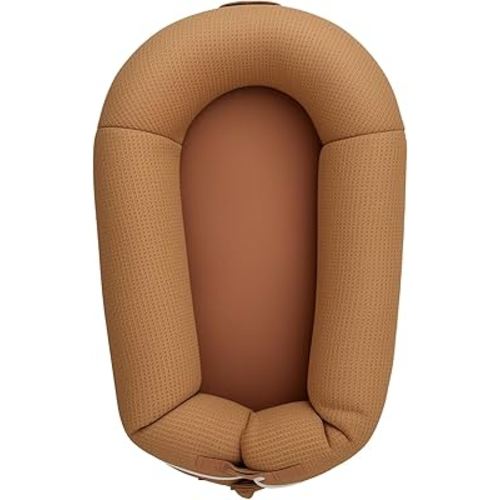 Baby Lounger, Deluxe Infant Lounger, Baby Nest Cover for Baby, Breathable Cotton, Adjustable Baby Floor Seat for Tummy Time, Newborn Essentials for Baby 0-12 Months (Brown)