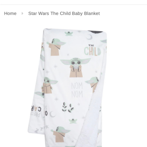 Star Wars The Child/Baby Yoda/Grogu White Minky/Fleece Baby Blanket – Lambs & Ivy