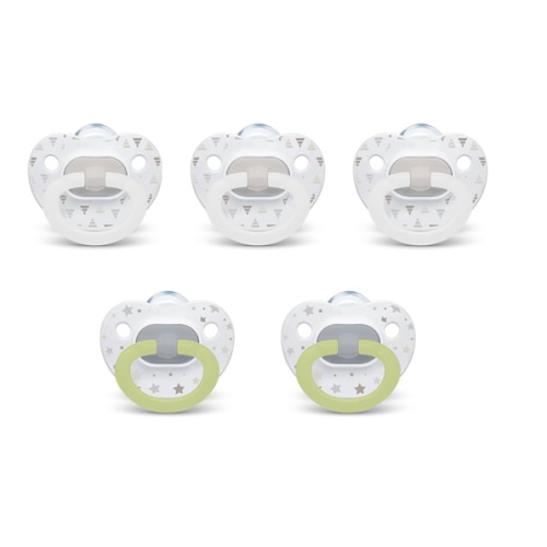 NUK Orthodontic Pacifiers, 6-18 Months, 5 Pack, Timeless Collection, Amazon Exclusive