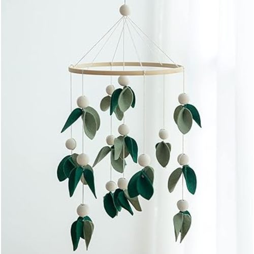 Baby Nursery Mobiles - Forest Baby Mobile Green Leaf Mobile for Crib Mobile Baby Mobile for Crib Nursery Mobile for Boys Girls Boho Nursery Decor Toy Baby Shower for Infant