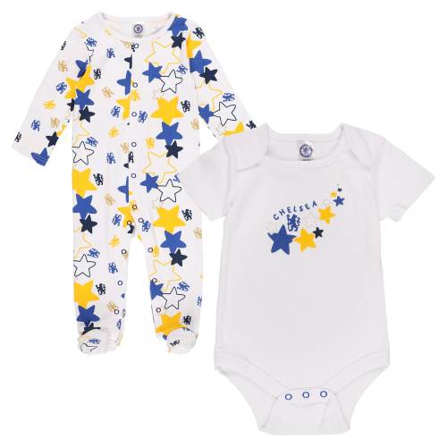 Chelsea Star Print 4pc Layette Set - BlueWhite - Baby