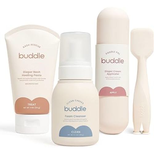 Clean Cheeks Foaming Cleanser + Rash Rescue Diaper Paste & Paddle Pal Applicator Bundle