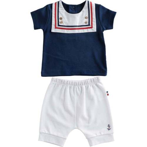 Sailor Bear Summer Outfit, Navy - Andy Wawa | Maisonette
