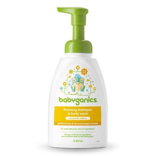 Babyganics Baby Shampoo + Body Wash Pump Bottle Chamomile Verbena - 16 fl oz Packaging May Vary