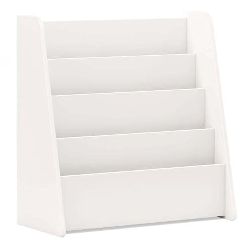 Costway 4-tier Kids Wooden Bookshelf Toddlers Book Rack with Deep Shelves White