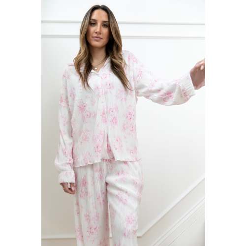 Pleats Please Set in Pink Floral