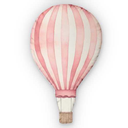 Decortive Pillow Hot Air Balloon Baby Girl Nursery, Girls Room Decor, Throw Cushion, Unique Bedroom Accent, Gift for Baby Shower