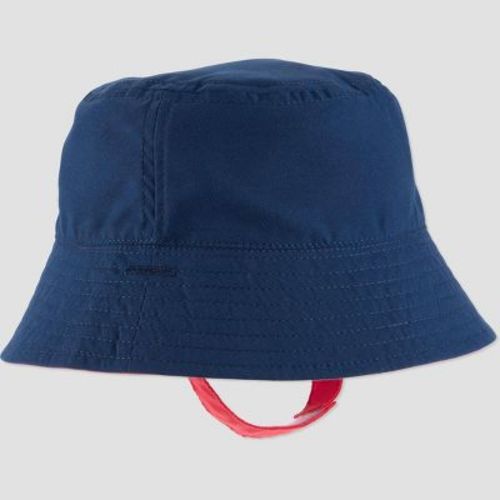 Carter's Just One You®️ Baby Boys' Solid Reversible Sun Hat - Navy Blue/Red 6-12M: UPF 50+, Chinstrap Snap
