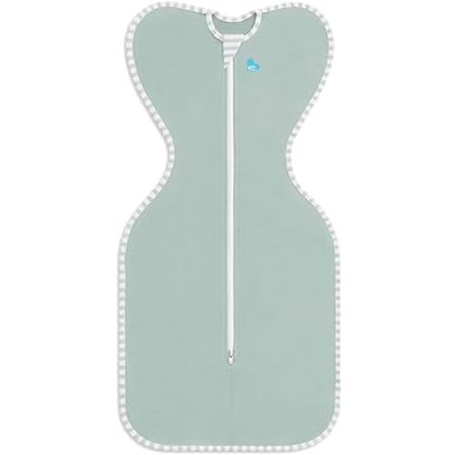 Love to Dream Swaddle UP Self-Soothing Sleep Sack 8-13 lbs, Lightweight Spring Swaddle for Dramatically Better Sleep, Snug Fit Calms Startle Reflex, 0.2TOG, Olive, Small