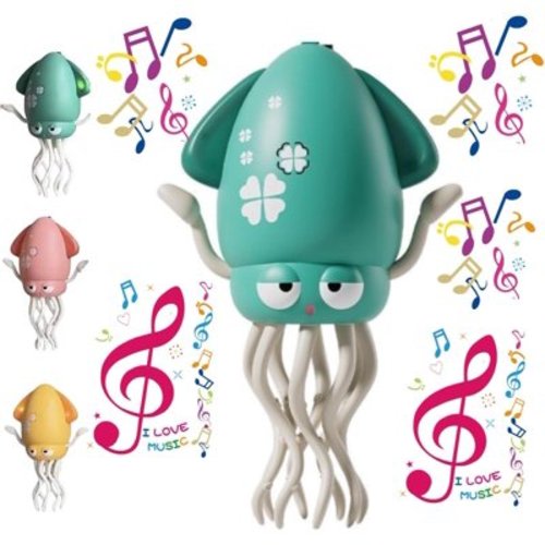 Electric Crawling Octopus Toy,Electric Smart Obstacle Avoidance, Crazy 8-Leg Action Octopus with LED Lights & Music, Interactive Dancing Robotics to Bring Endless Giggles (Blue)