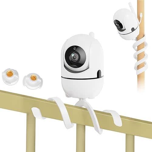 Flexible Baby Monitor Mount for HelloBaby HB6550/Pro/HB6560/HB6240/HB65/HB6351/HB6339/ HB66 Baby Camera Mount Adjustable Long Gooseneck Bracket, Baby Monitors Holder No Tools or Wall Damage (20 inch)