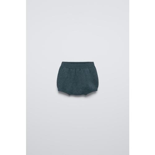 100% MERINO WOOL BLOOMERS - Petrol blue | ZARA United States