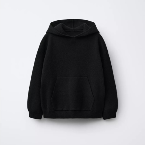 KNIT HOODED SWEATSHIRT - Black | ZARA United States