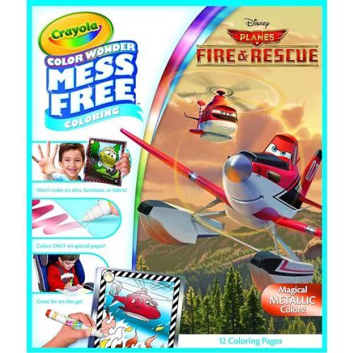 Crayola Planes Fire and Rescue Color Wonder Refill, 12 Mess Free Coloring Pages, Gift for Kids