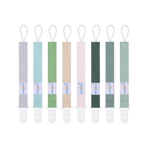 Babygoal Pacifier Clips 8 Pack, Pacifier Holder Clips for Baby Boys and Girls Fits for Most Pacifier, Binkie Styles & Baby Teethers & Toys and Gift-Neutral Color 8PS43