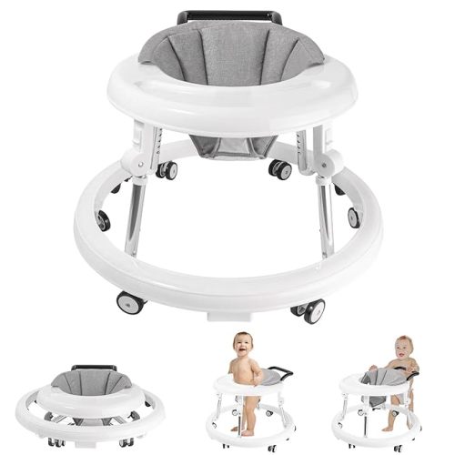 Baby Walker with Wheels, Activity Center | White