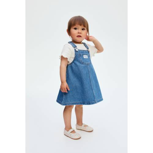 2-PIECE OVERALL DRESS AND TOP SET