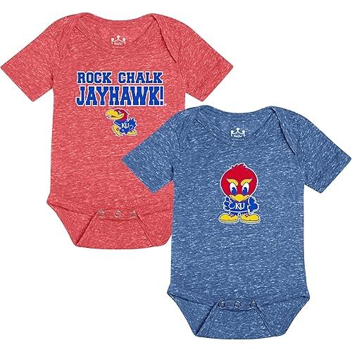 Little King Short Sleeve NCAA Romper 2 Pack-Knobby Fabric-Knobby Fabric-Infant Sizes 0-3M 6M 12M 18M