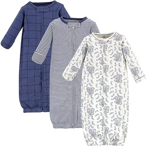 Touched by Nature Baby Organic Cotton Zipper Gowns