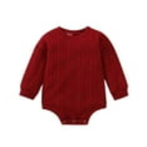 Odeerbi Baby Bodysuit Layette Onesie for Toddler Infants Boys Girls Fart Jumpsuit Children's Clothing Burgundy