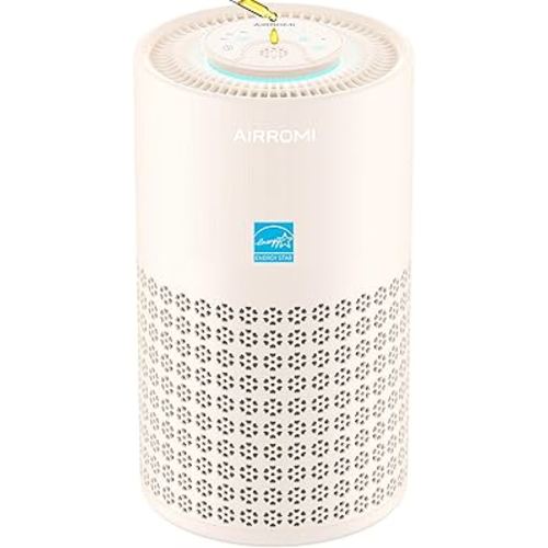 AIRROMI Air Purifier for Bedroom with A2001 Creamy Beige