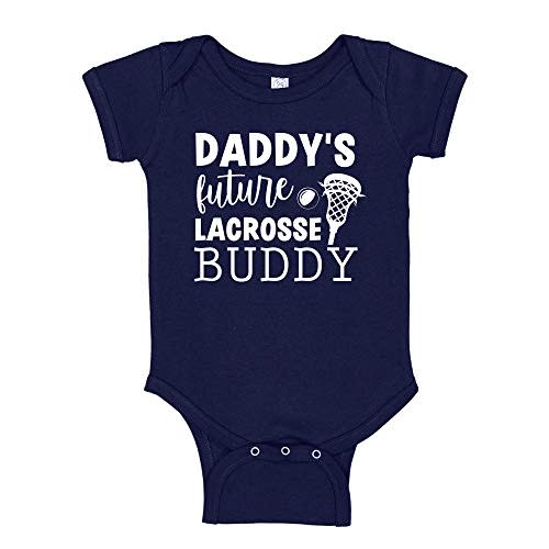 Daddy's Future Lacrosse Buddy Baby Bodysuit One Piece or Toddler T-Shirt Lax Themed Infant Clothes