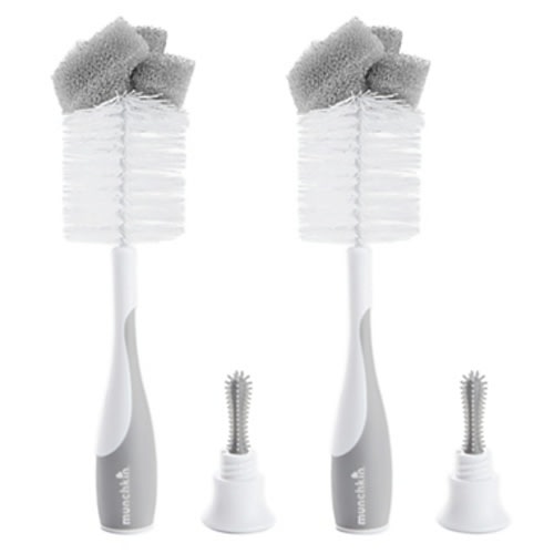 Munchkin® 2-Pack Sponge™ 2-in-1 Bottle Brushes in - Gray