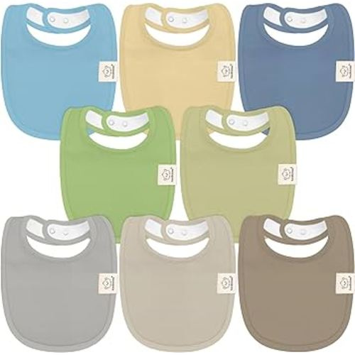 8-Pack Organic Baby Bibs for Boys, Girls - Soft Cotton Drooling and Teething Baby Bibs, Baby Girl Bibs, Baby Boy Bibs, Baby Drool Bibs for Baby Girl, Boy, Newborn Infant Bibs(Icelandic)
