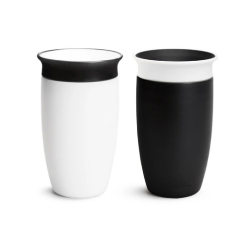 Miracle® 360° Sippy Cup, Black & White, 10oz, 2pk | Munchkin