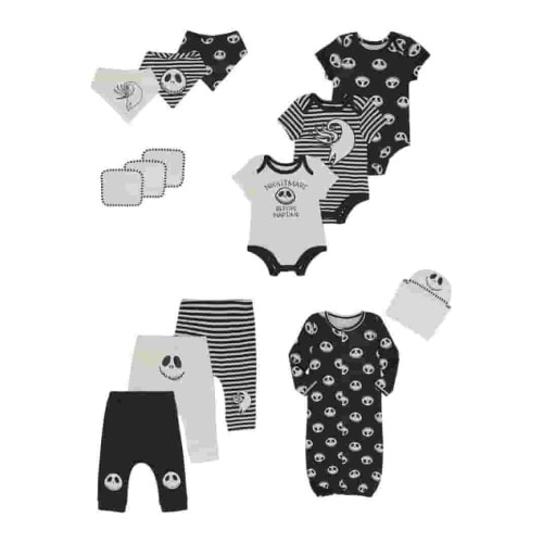 Disney Baby Wishes + Dreams Nightmare Before Christmas Layette Shower Gift Set Bundle, 14-Piece, Sizes Newborn-12 Months