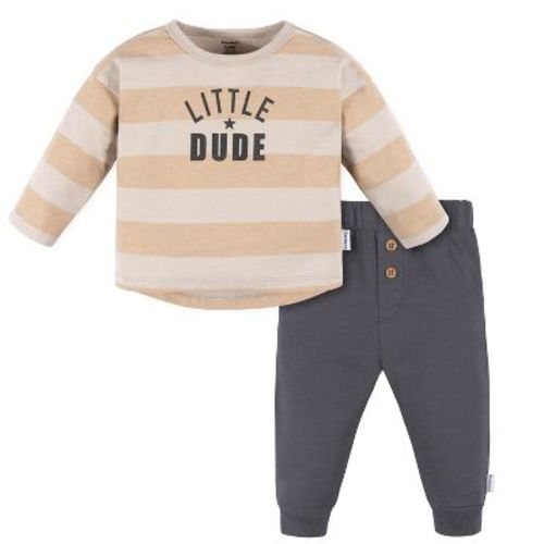 Gerber Baby Boys' Jogger Set - Little Dude - 0-3 Months - 2-Piece