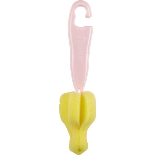Simba Sponge Nipple Brush with Easy Hanging Hook (Pink)