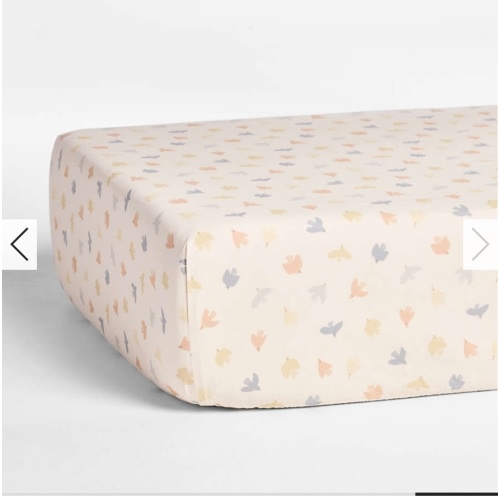 Birdie Blossoms 100% Organic Cotton Baby Crib Fitted Sheet
