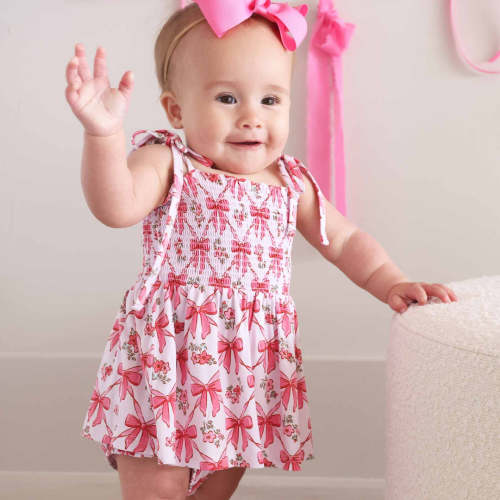 Smocked Twirl Bodysuit | Bow Besties