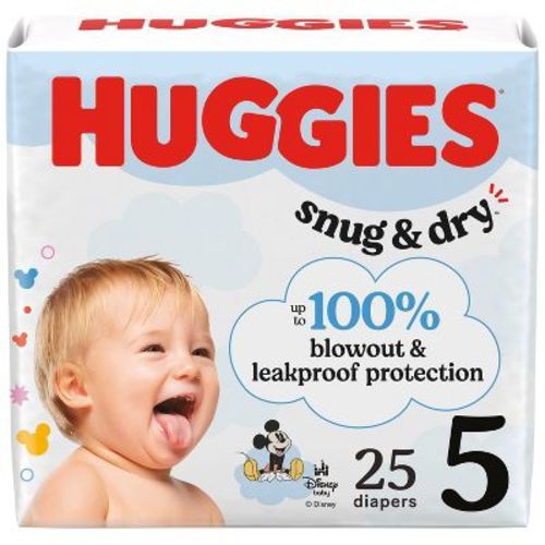 Huggies Snug & Dry Disposable Diapers - Size 5 - 25ct